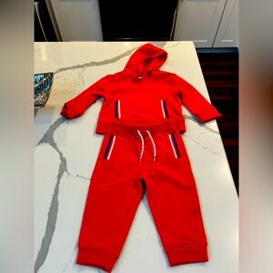 Janie and Jack Red Kids Jogger Set